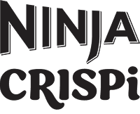 Logo Ninja Crispi i podpis: Przenośny szklany system do gotowania