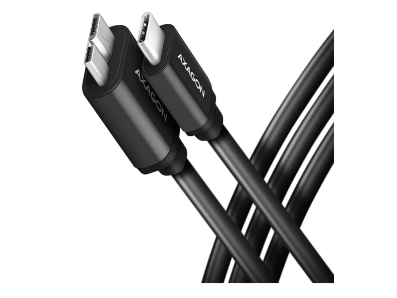 Axagon Kabel BUMM3-CM10AB SPEED Micro-B USB <> USB-C 3.2 Gen 1 1 m