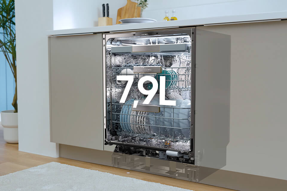 Nowy system zmywania Water Jet Clean - zmywarka włączona 