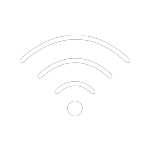 Symbol wifi - biała ikonka