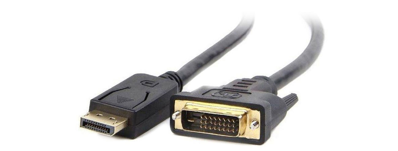 Kabel DisplayPort Gembird DisplayPort (M)->DVI-D 1,8m czarny CC-DPM-DVIM-1.8M