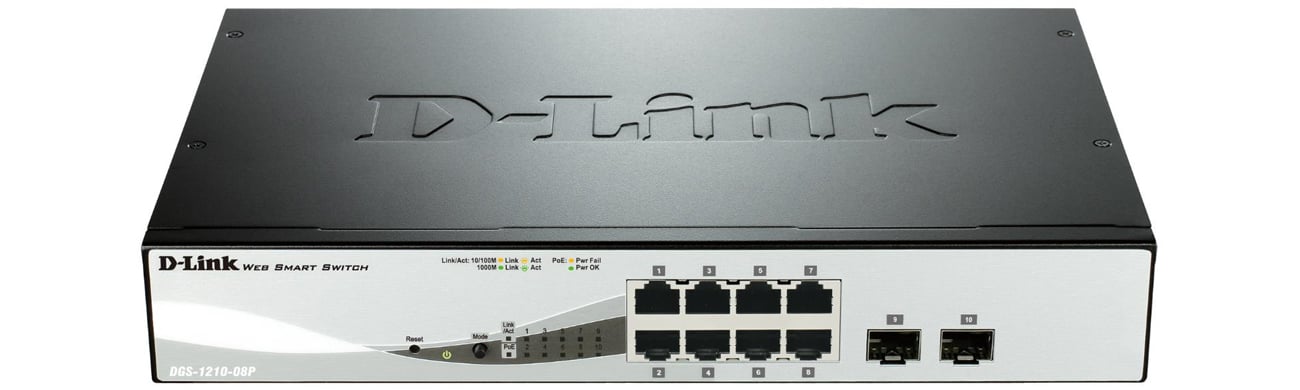 Switch D-Link 10p DGS-1210-08P
