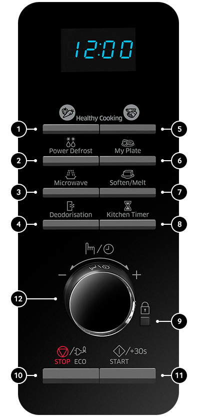 Samsung Ms23h3115fk Panel Sterowania