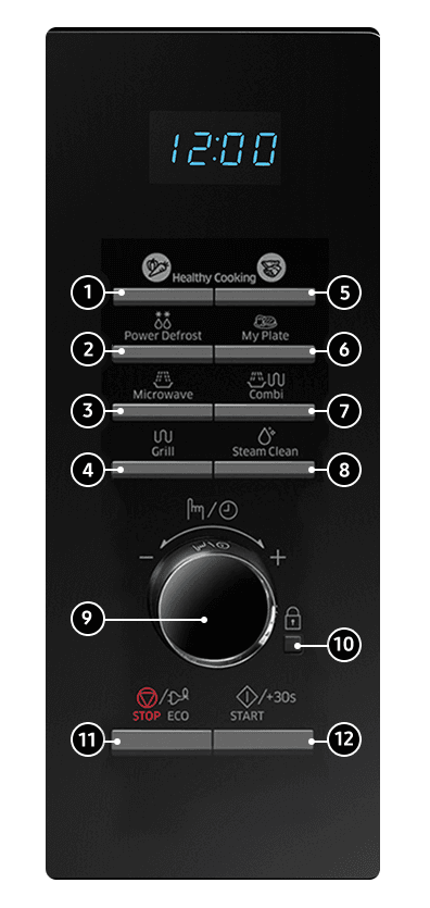 Samsung Mikrofalowka  Mg23h3115nk Panel Sterowania
