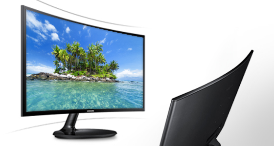 3 zakrzywione monitory