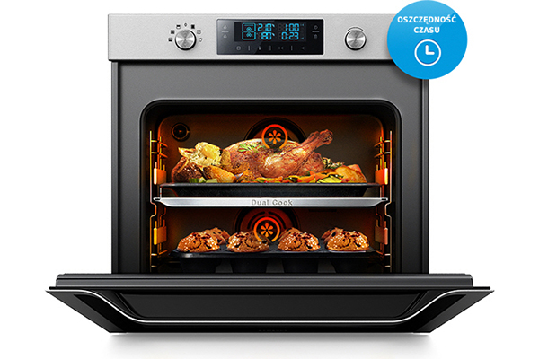 Piekarnik Dual Cook Ogrzewanie dwóch komór