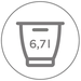 Misa o pojemności 6,7L