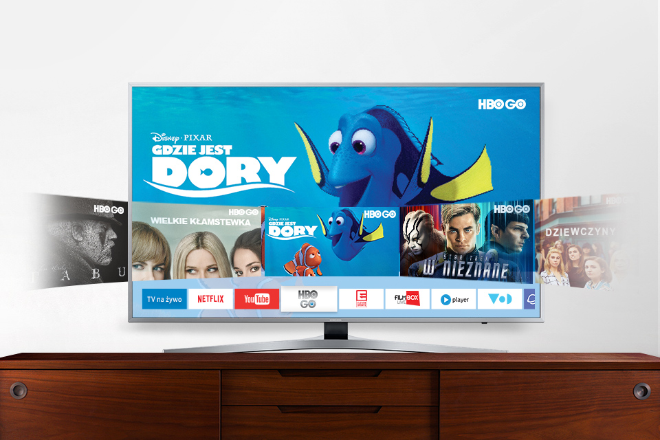 Samsung Łatwy dostęp do aplikacji, filmów i seriali. Smart Hub