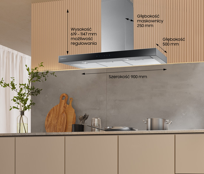 Neonet - NK36M5070BS: Samsung: posiada regulowaną wysokość