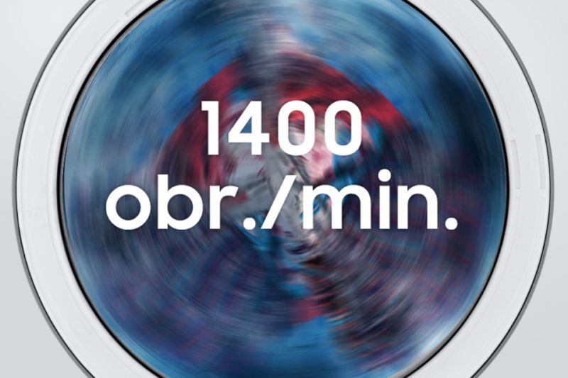 Samsung Wysokie obroty wirowania.1400 obr./min