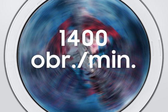 Samsung Wysokie obroty wirowania.1400 obr./min