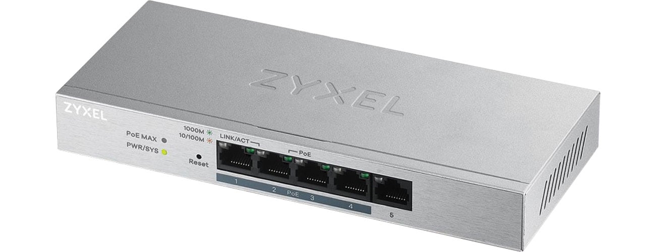 Switch Zyxel 5p GS1200-5HP V2 5x10/100/1000Mbit 4xPoE