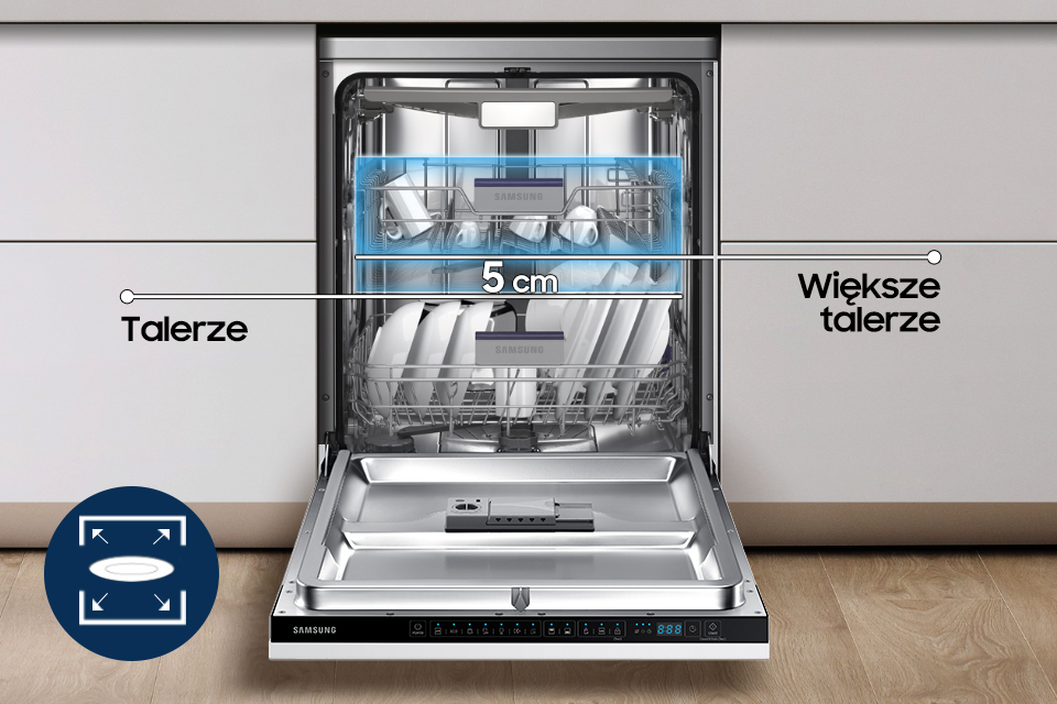 Samsung Dopasuj wnętrze do wielkości naczyń. Maksimum możliwości