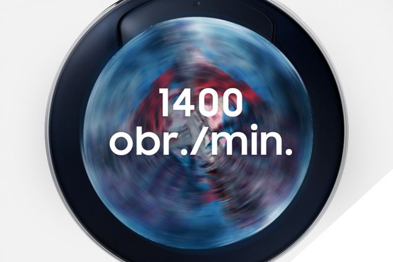 Samsung Wysokie obroty wirowania. 1400 obr./min
