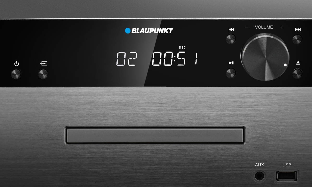 Mini-wieża Blaupunkt MS50BT z portem USB i wejściem AUX