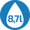 8,7 litra