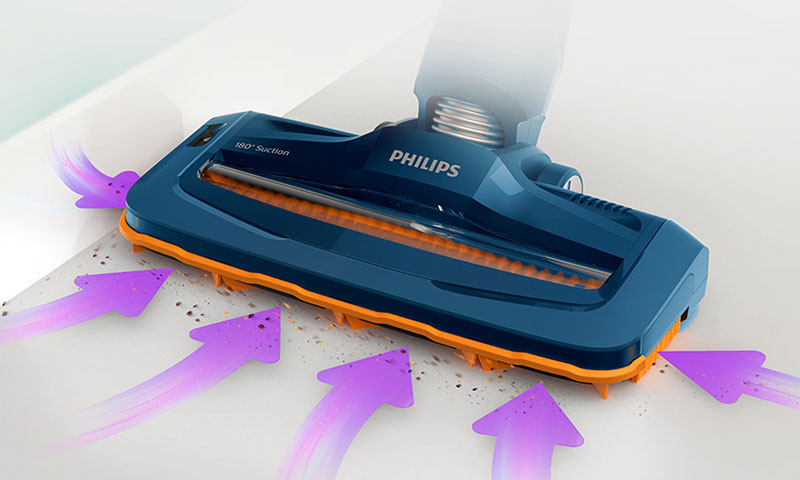 Philips Sprawne sprzątanie. Nasadka zasysająca 180°