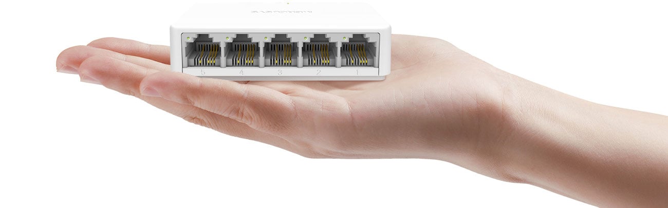 Mercusys MS105 - Kompaktowy rozmiar