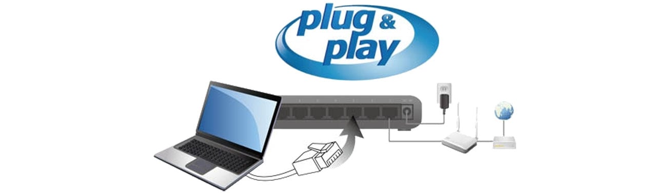 Switch Edimax 8p ES-5800G V3 Plug&Play
