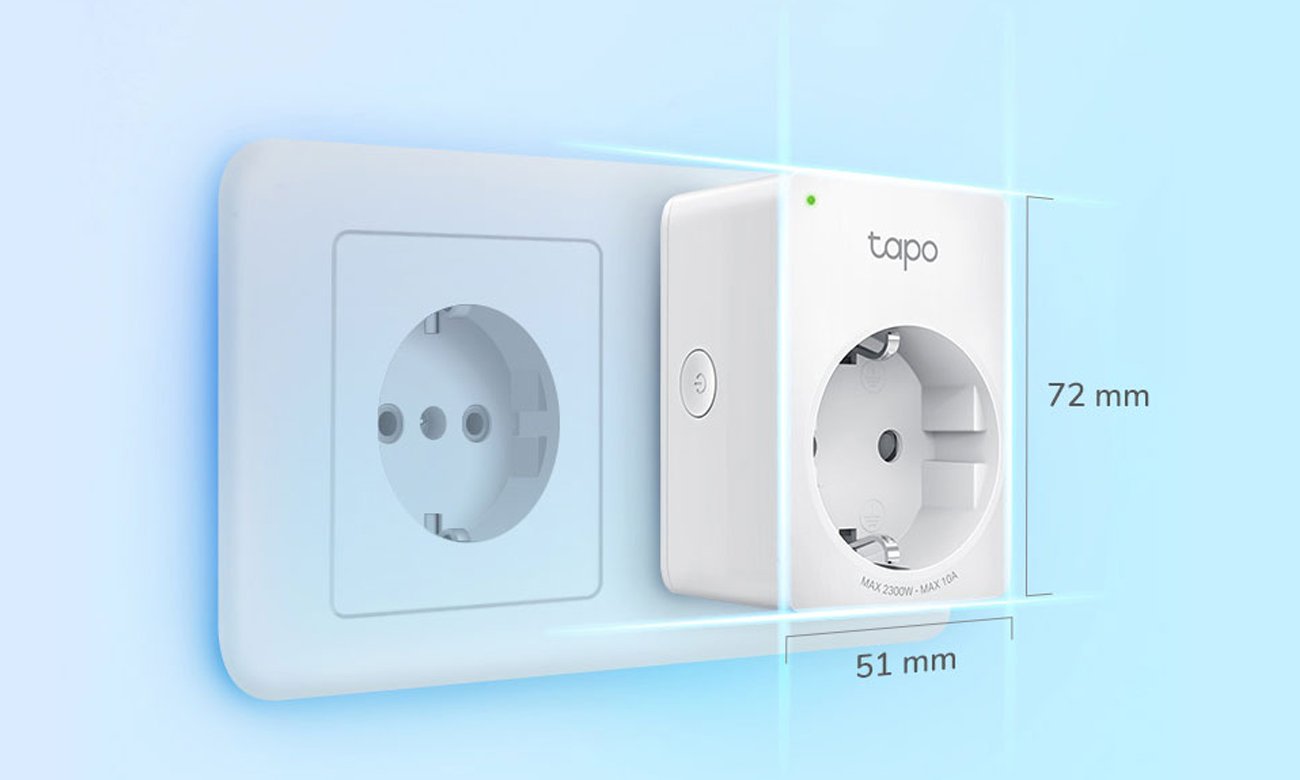 Inteligentne gniazdko TP-Link Tapo P100 Mini Smart Plug Wi-Fi - Kompaktowa i praktyczna konstrukcja