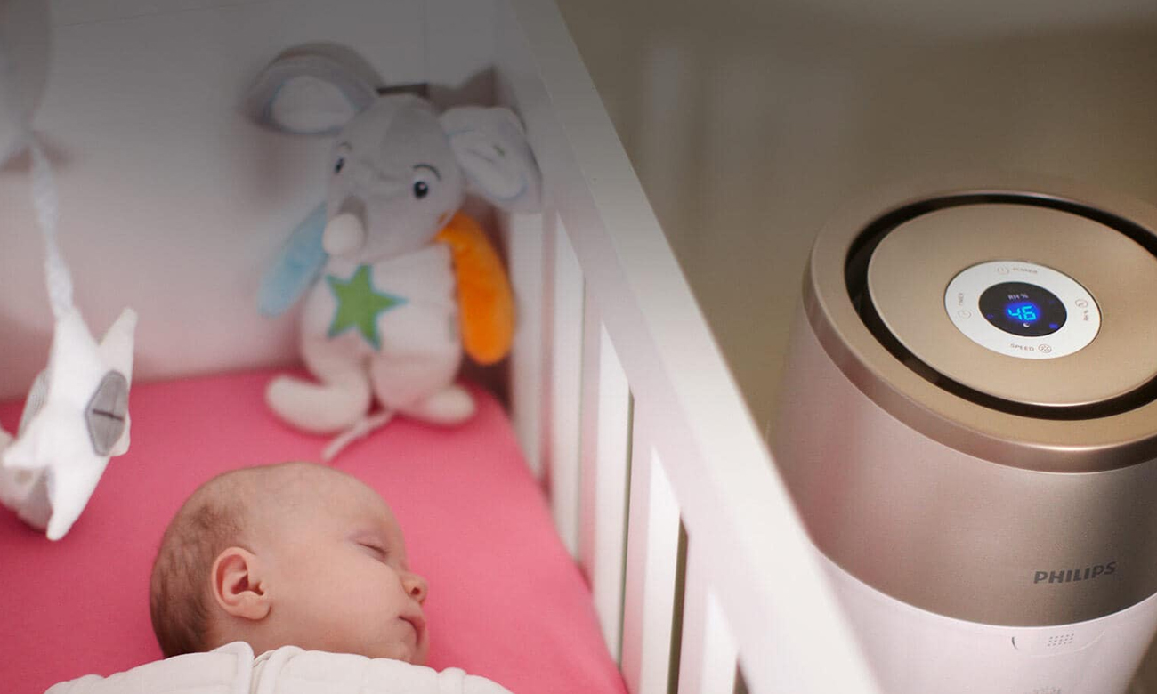 Nawilżacz powietrza Philips HU4803/01 pracuje cicho