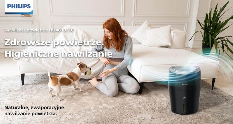 Philips Komfortowy i zdrowy poziom nawilżenia powietrza