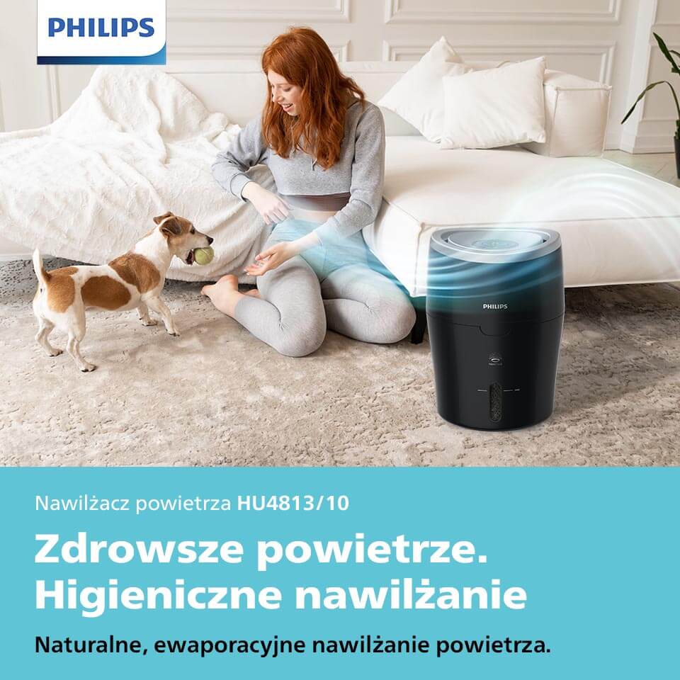 Philips Komfortowy i zdrowy poziom nawilżenia powietrza