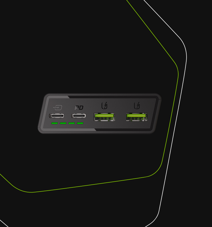 Power bank PowerPlay20 posiada aż cztery nowoczesne porty