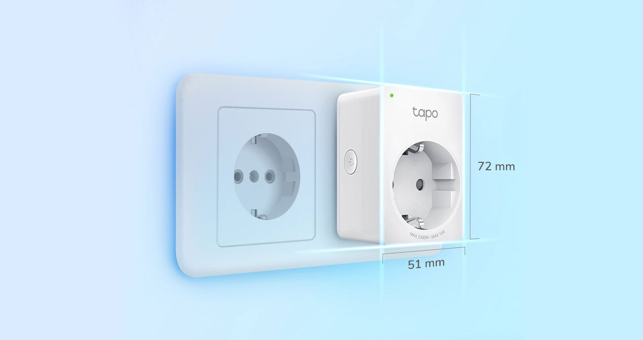 TP-Link Tapo P100 - Kompaktowe wymiary