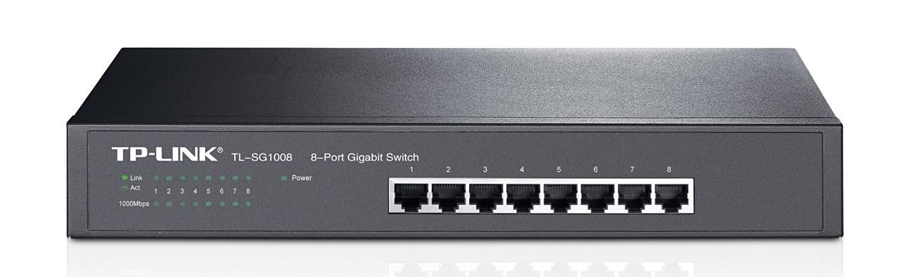 TP-Link 8p TL-SG1008 Rack 13 przód