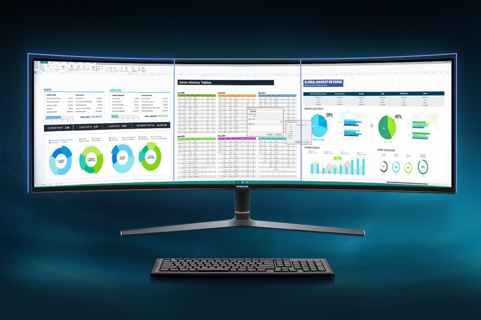Samsung Super szeroki kąt widzenia 178°. Matryca VA