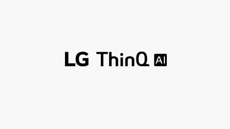 Ta karta opisuje polecenia głosowe. Logo LG ThinQ AI, logo Hey Google i logo Amazon Alexa.