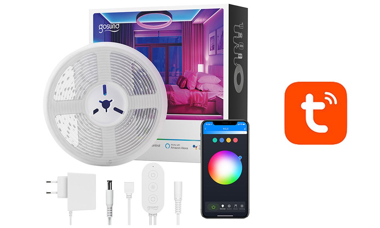 Inteligentna taśma LED Gosund SL2 (5m) - Widok ogólny wraz z opakowaniem