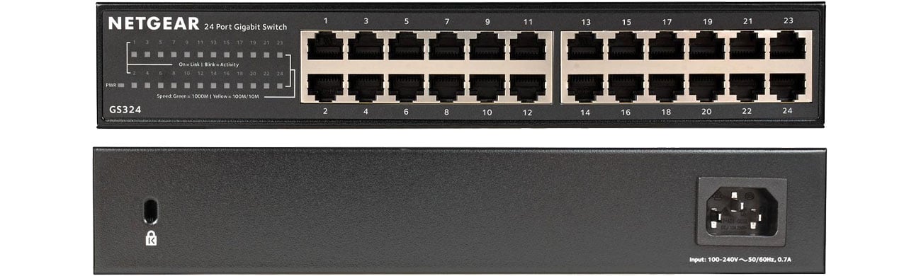 Netgear GS324-200EUS Przód tył