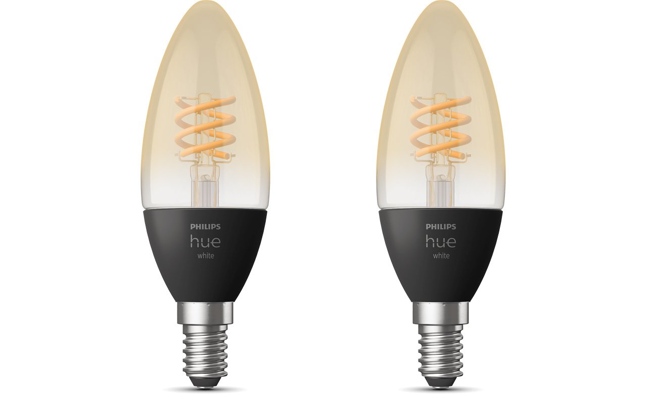 Inteligentna żarówka Philips Hue White Filament C37 E14 - 2 sztuki
