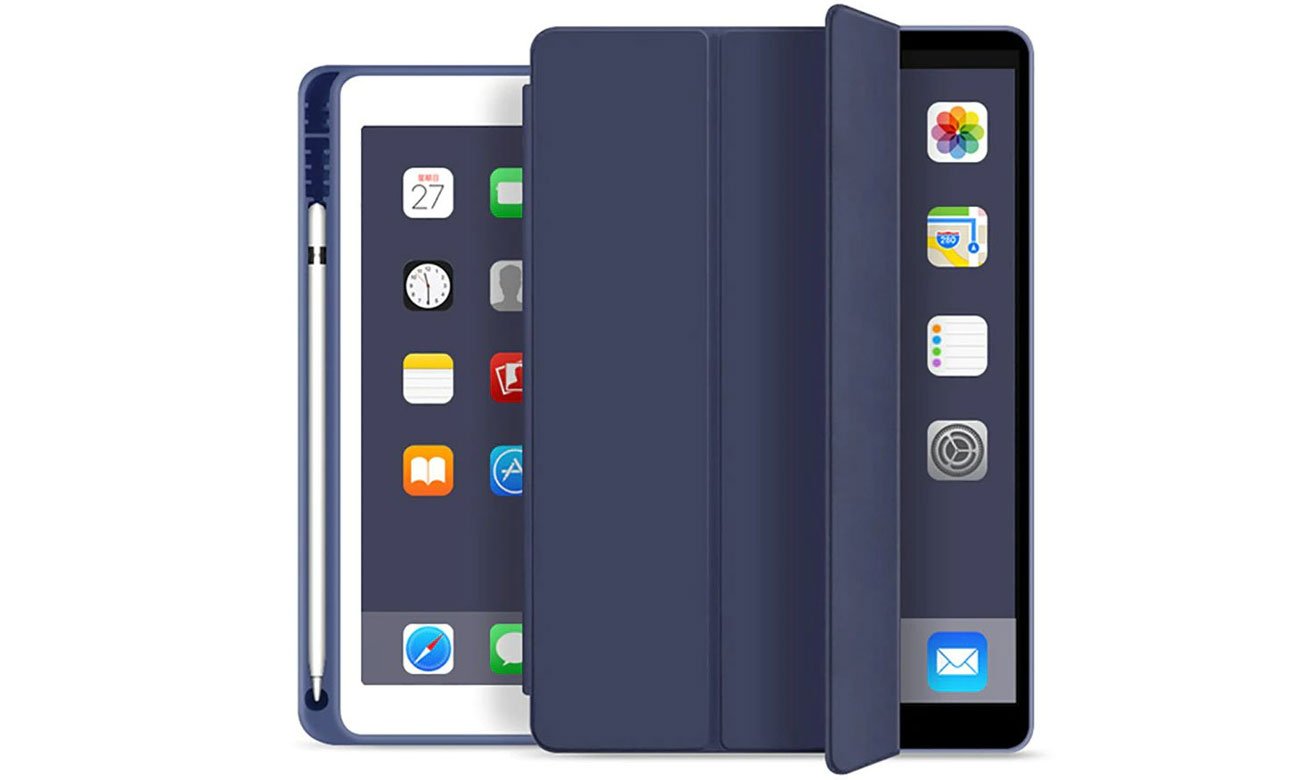 Etui Tech-Protect SmartCase Pen do iPad (9./8./7. gen) granatowe