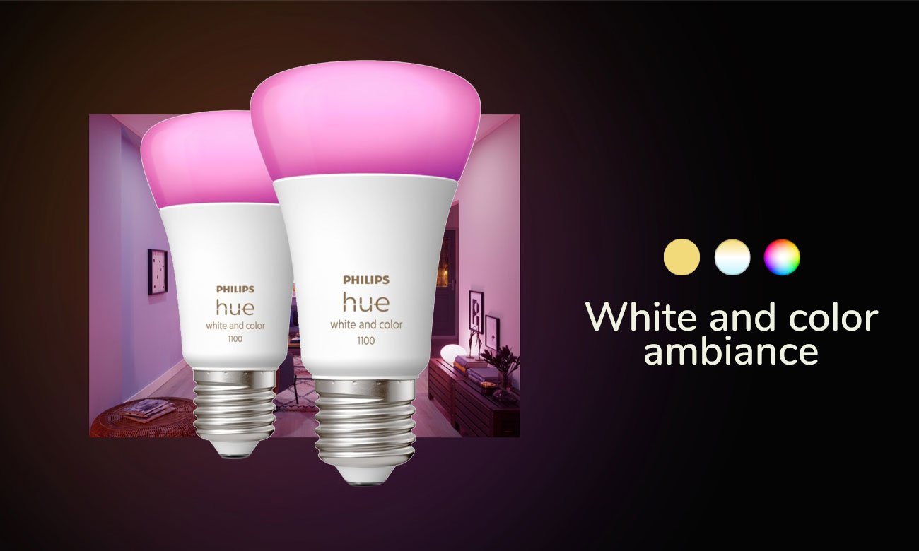 Inteligentna żarówka Philips Hue White and Color Ambiance 2xE27 1100 lm