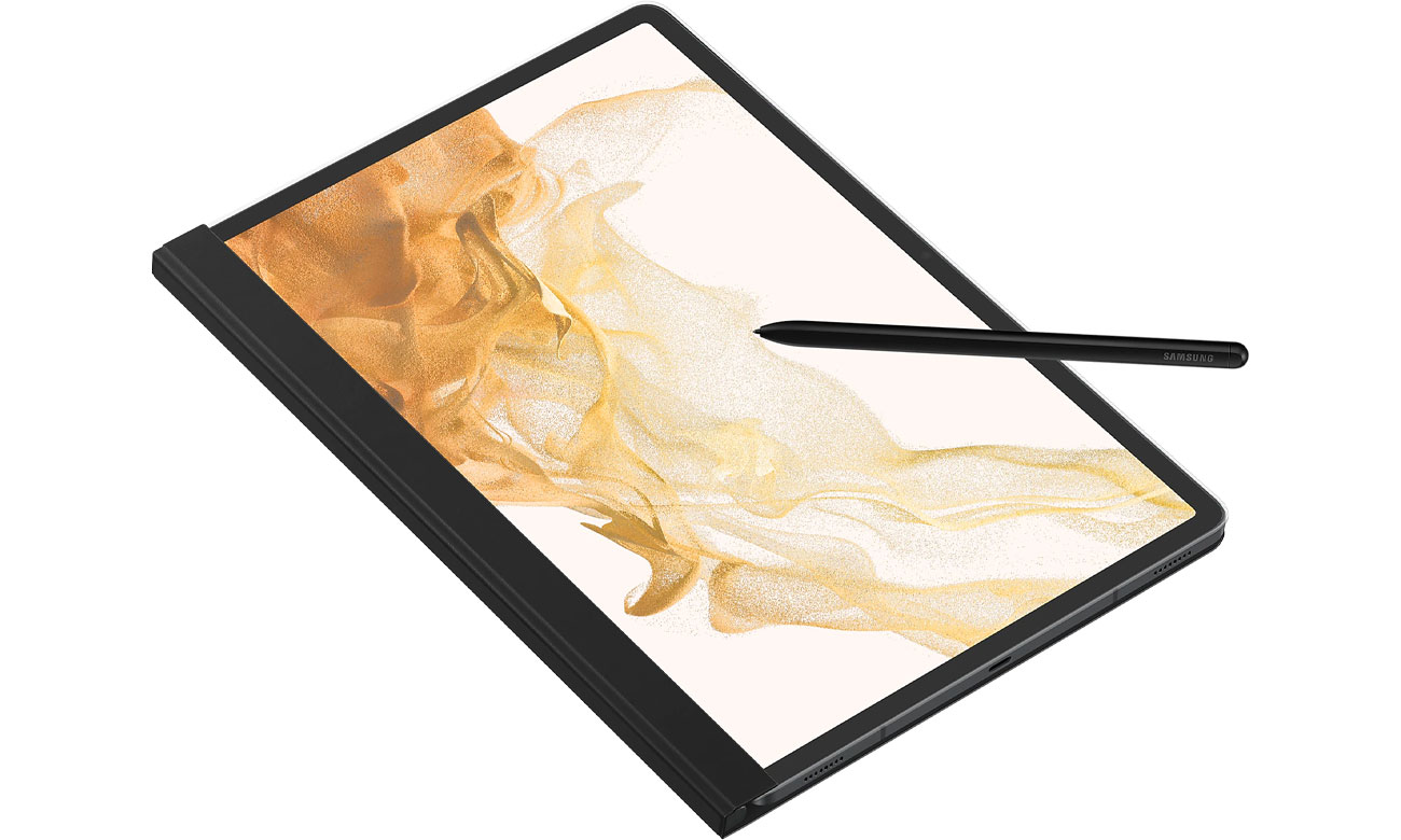 Samsung Note View Cover do Galaxy Tab S8+ czarne szkicowanie