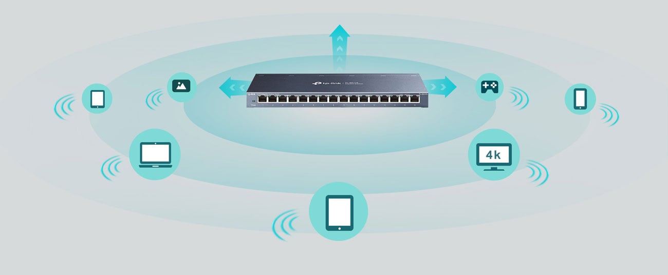 TP-Link 16p TL-SG116 Łączność