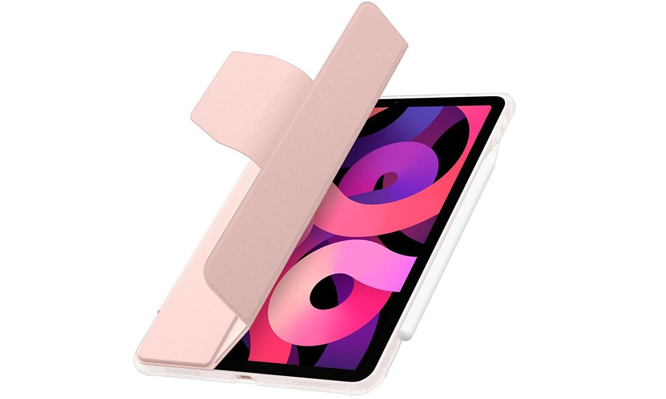 Etui Spigen Ultra Hybrid Pro do iPad Air 4 / Air 5 Różowe złoto - Otwarta klapka