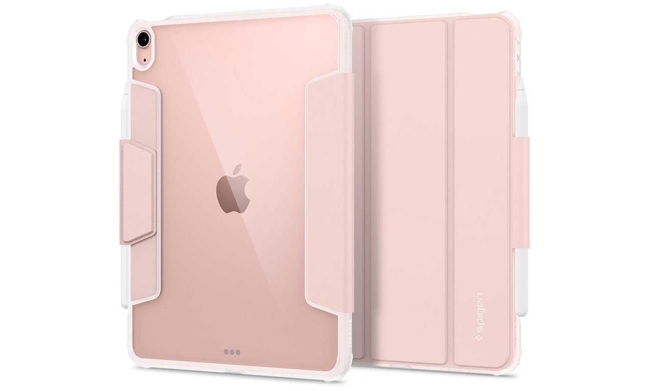 Etui Spigen Ultra Hybrid Pro do iPad Air 4 / Air 5 Różowe złoto - Widok przód i tył