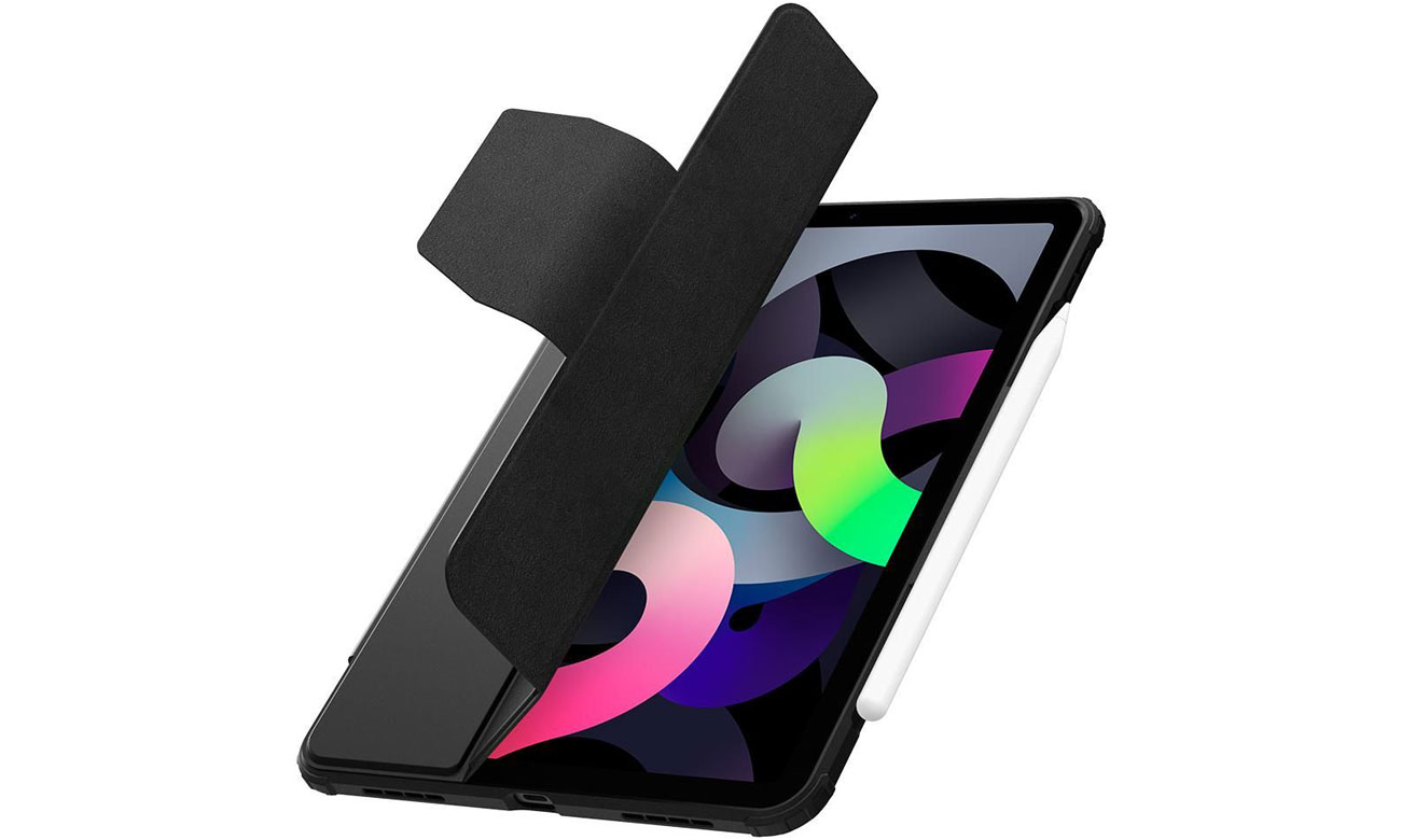 Etui Spigen Ultra Hybrid Pro do iPad Air 4 / Air 5 Czarne - Otwarta klapka
