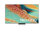 Niebiesko-pomarańczowy chropowaty obraz z napisem „Neo QLED