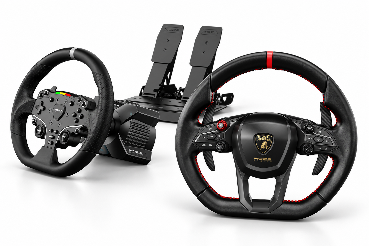 Zestaw Moza R3 i kierownica Moza Lamborghini Revuelto
