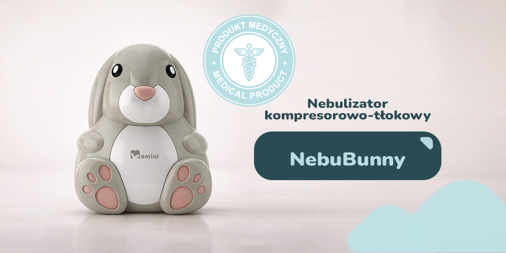 Momini Nebulizator kompresorowo-tłokowy NebuBunny