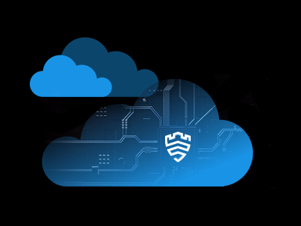 Ikona symbolizująca chmurę danych z logo Samsung Knox.